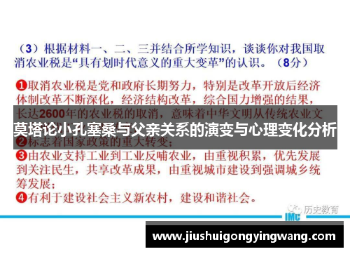 莫塔论小孔塞桑与父亲关系的演变与心理变化分析